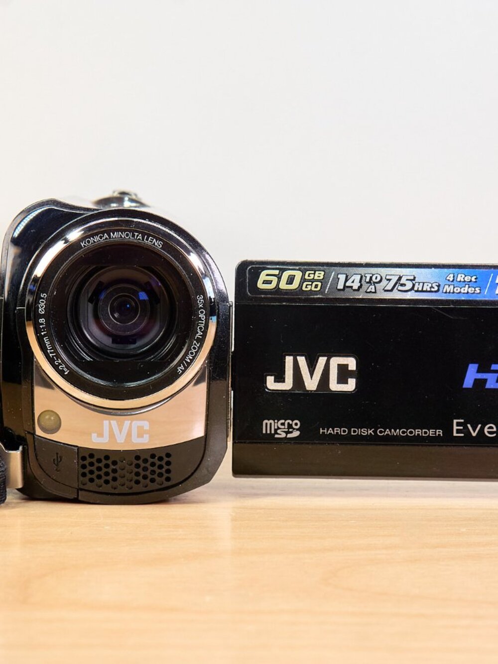 Vintage JVC Everio GZ-MG360 Camcorder 60GB Hard Disk Drive 35x Zoom Tested